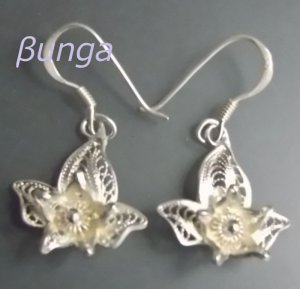 画像1: 銀の花earring